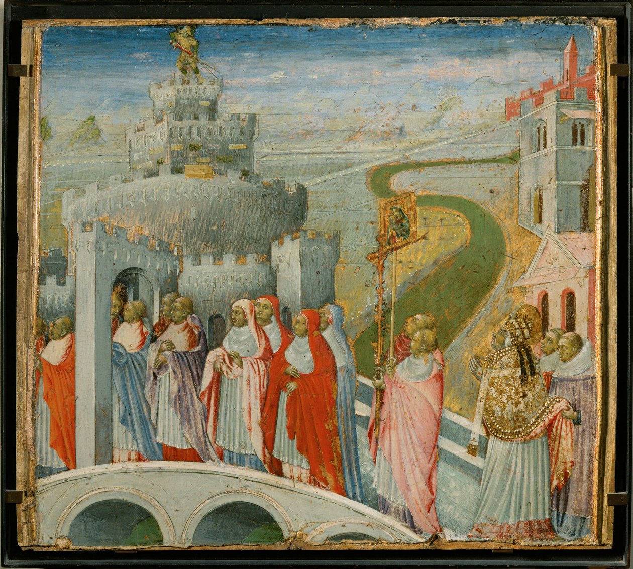 La procession de Saint Gregoire au Chateau Saint-Ange - Sankt Gregorius-processionen ved Castel Sant