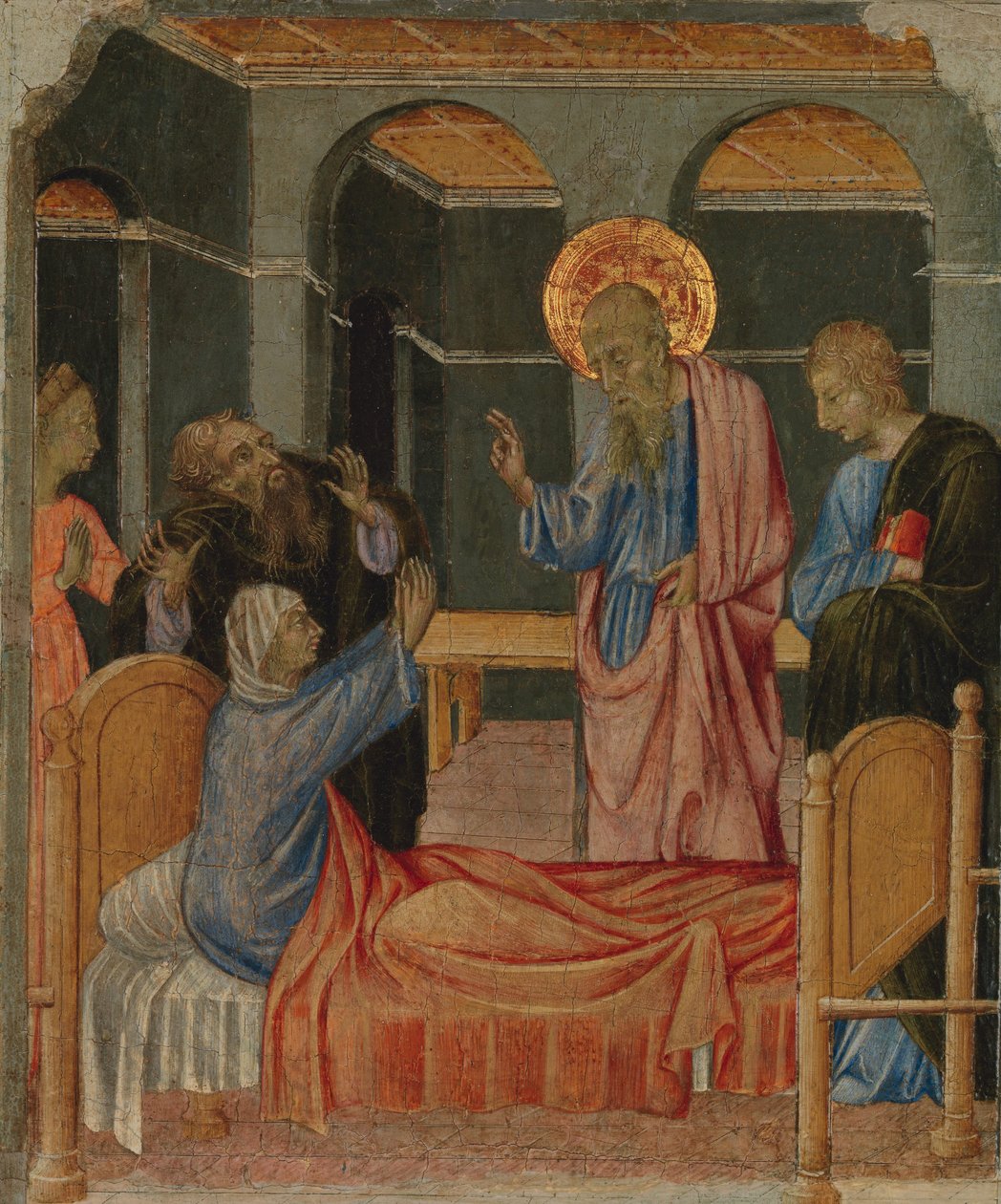 Sankt Johannes evangelisten opdrager Drusiana, ca. 1460. af Giovanni di Paolo