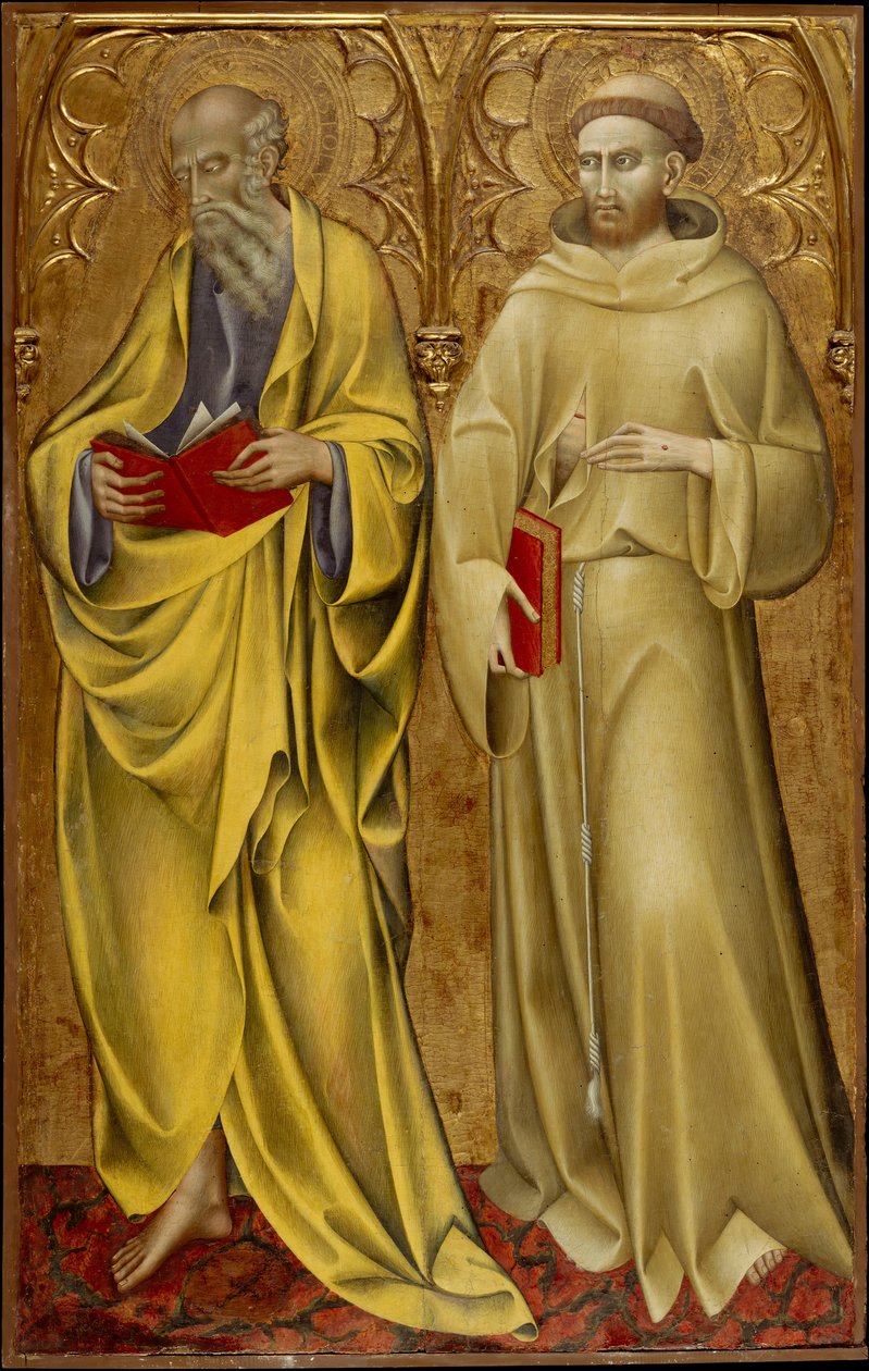 De hellige Matthæus og Frans, ca. 1435. af Giovanni di Paolo