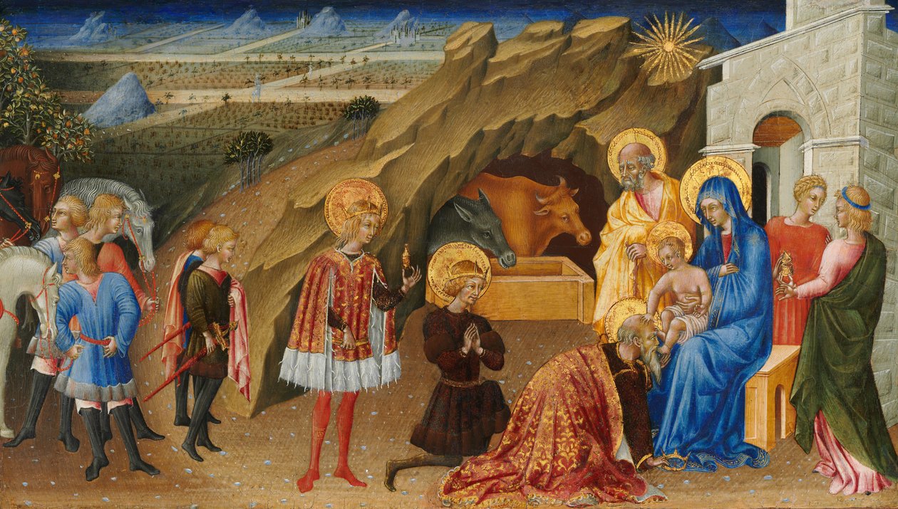 Magiernes tilbedelse, ca. 1450. af Giovanni di Paolo