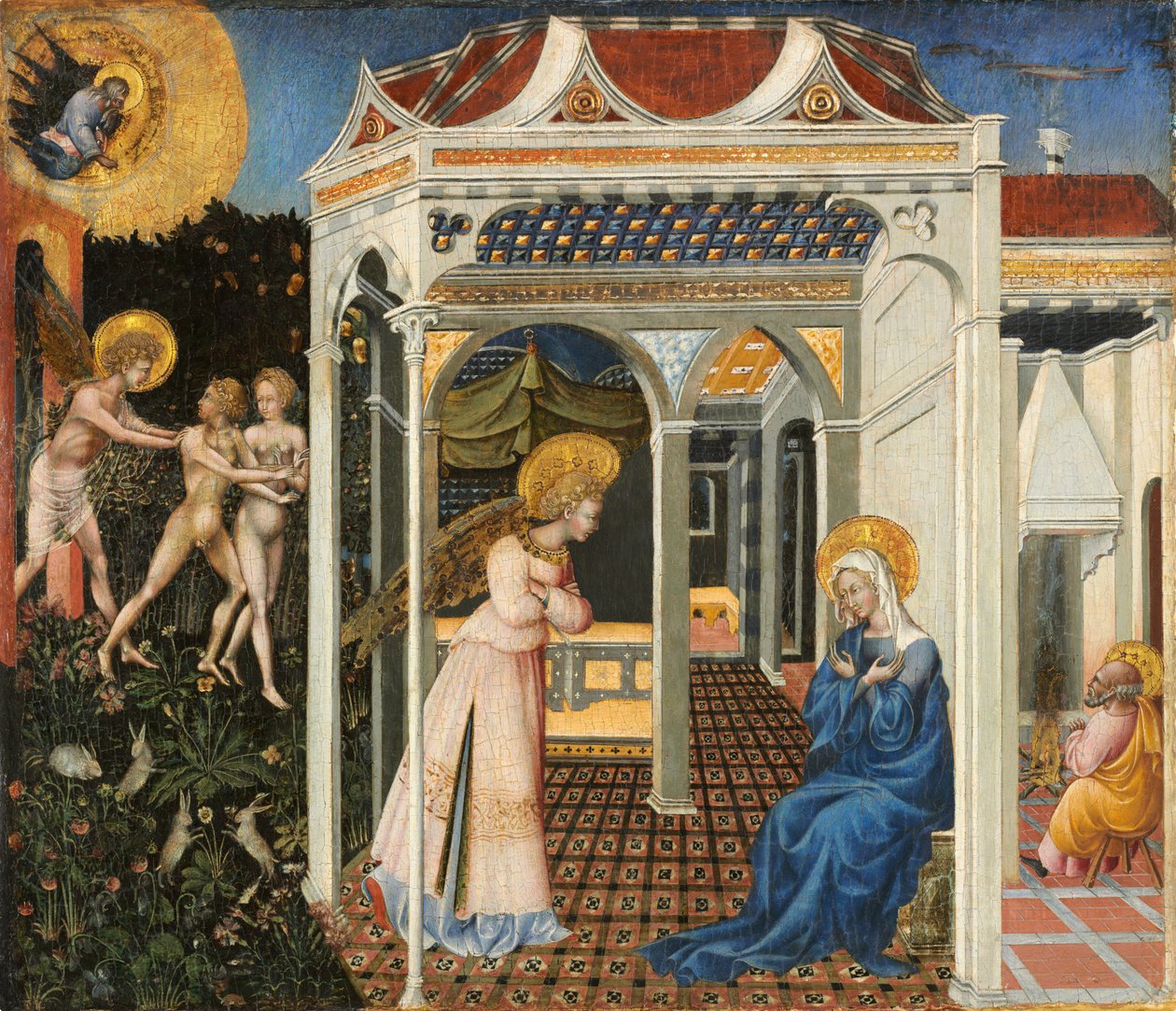 Bebudelsen og fordrivelsen fra paradis, ca. 1435. af Giovanni di Paolo