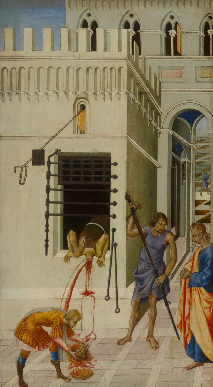 Halshugningen af Johannes Døberen, 1455-1460 af Giovanni di Paolo