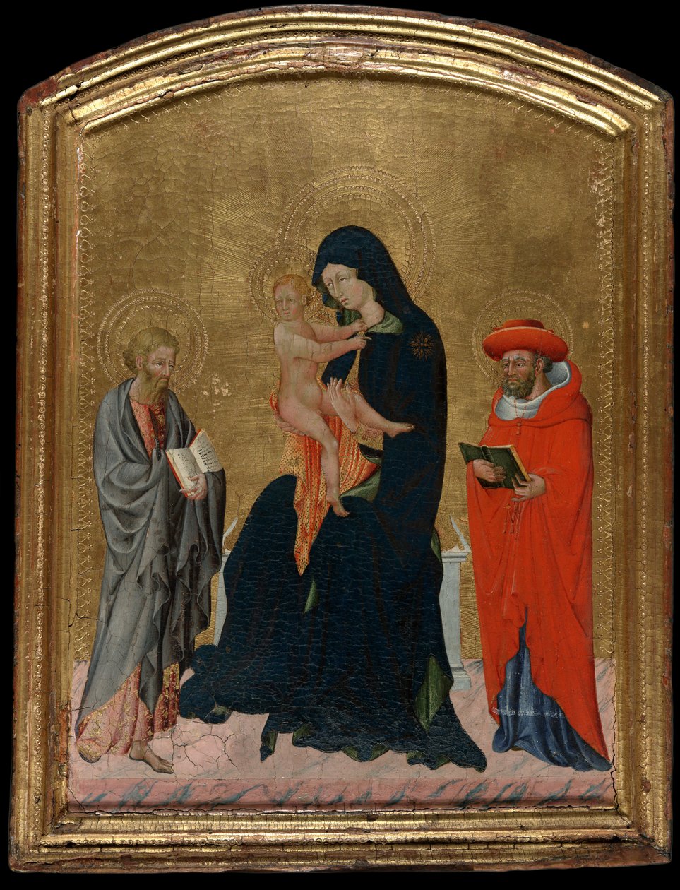 Jomfru og barn med de hellige Hieronymus og Bartholomew af Giovanni di Paolo