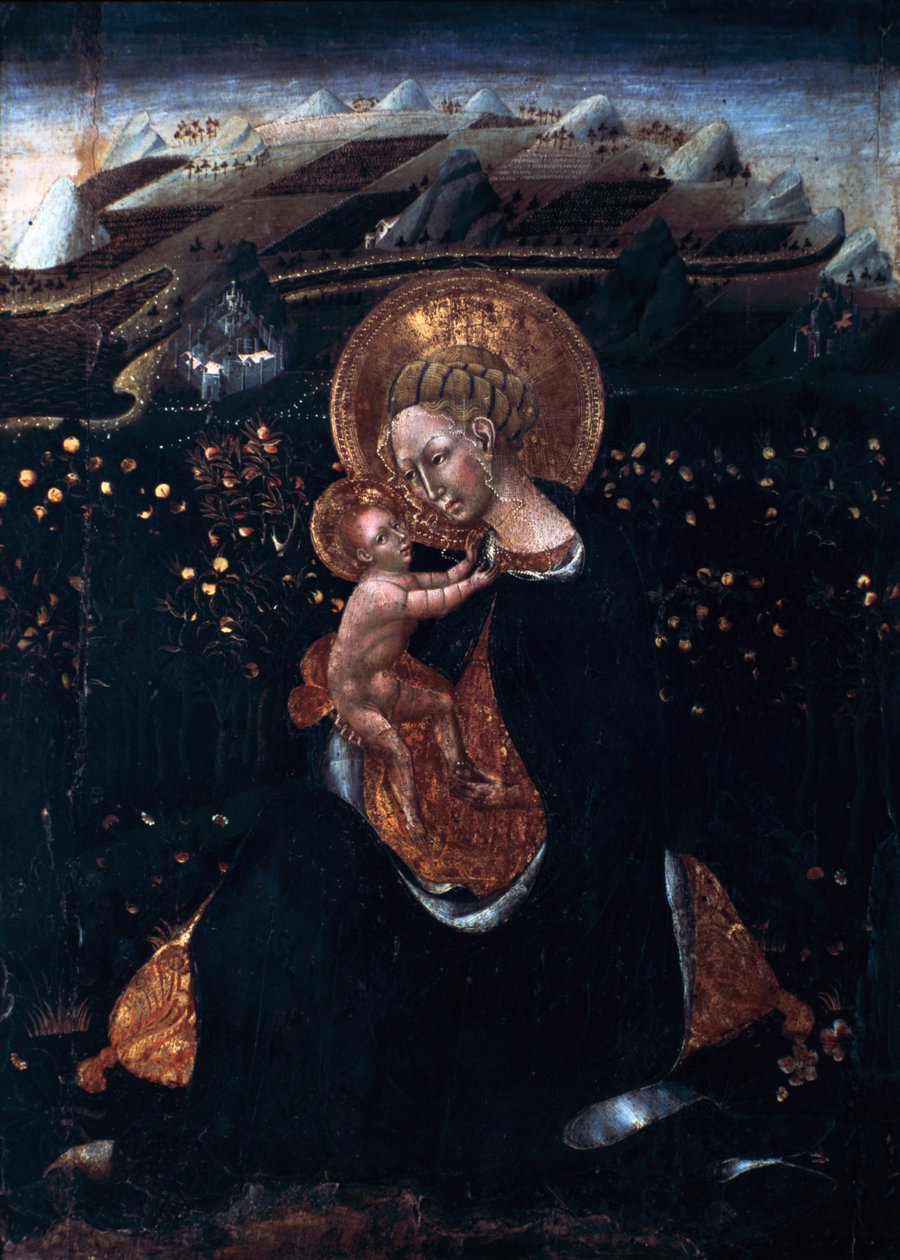 Ydmyghedens Jomfru, 1400-tallet af Giovanni di Paolo