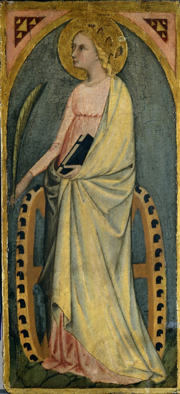 St. Katharine, ca. 1400 (tempera på poppeltræ) af Giovanni di Paolo di Grazia