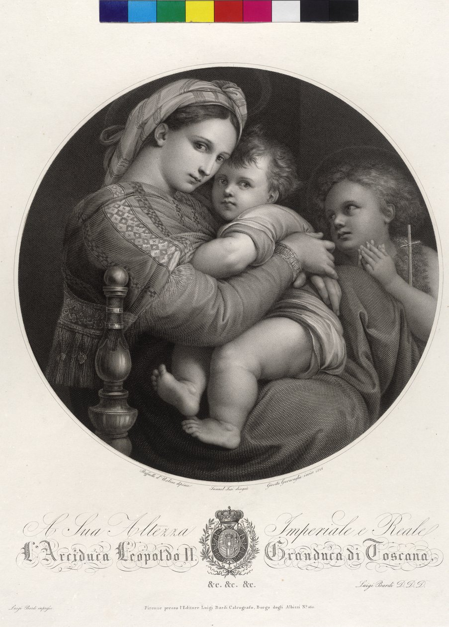 Maria med barnet - Madonna della Sedia af Giovita Garavaglia
