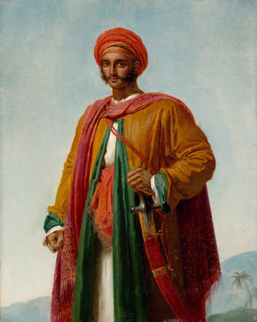 Studie til Portræt af en indianer, ca. 1807. af Girodet de Roucy Trioson