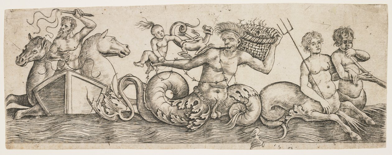 Frise med Neptun og Tritonerne, ca. 1517 af Girolamo Mocetto