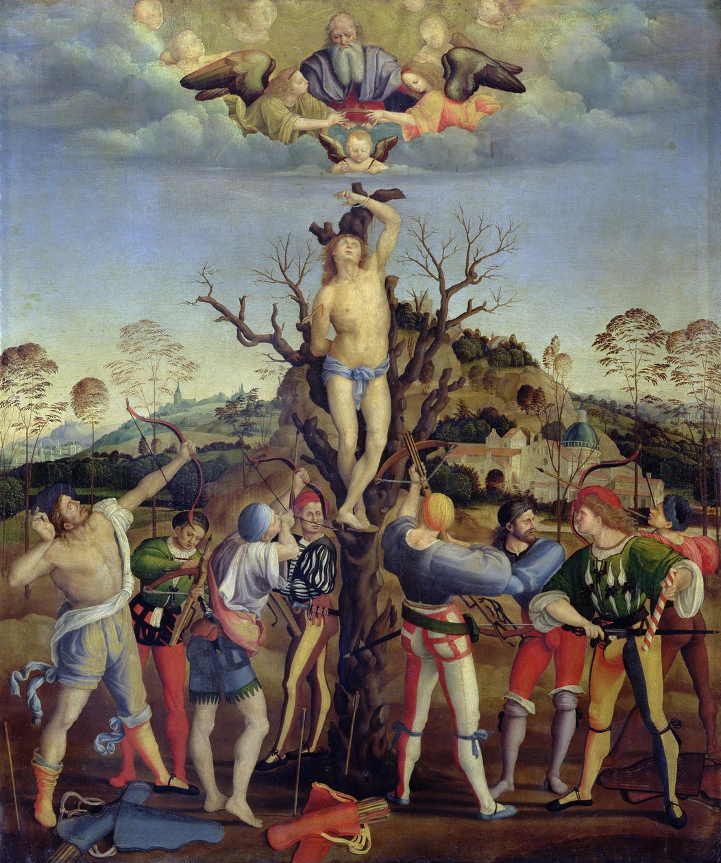 Sankt Sebastians martyrium af Girolamo Genga