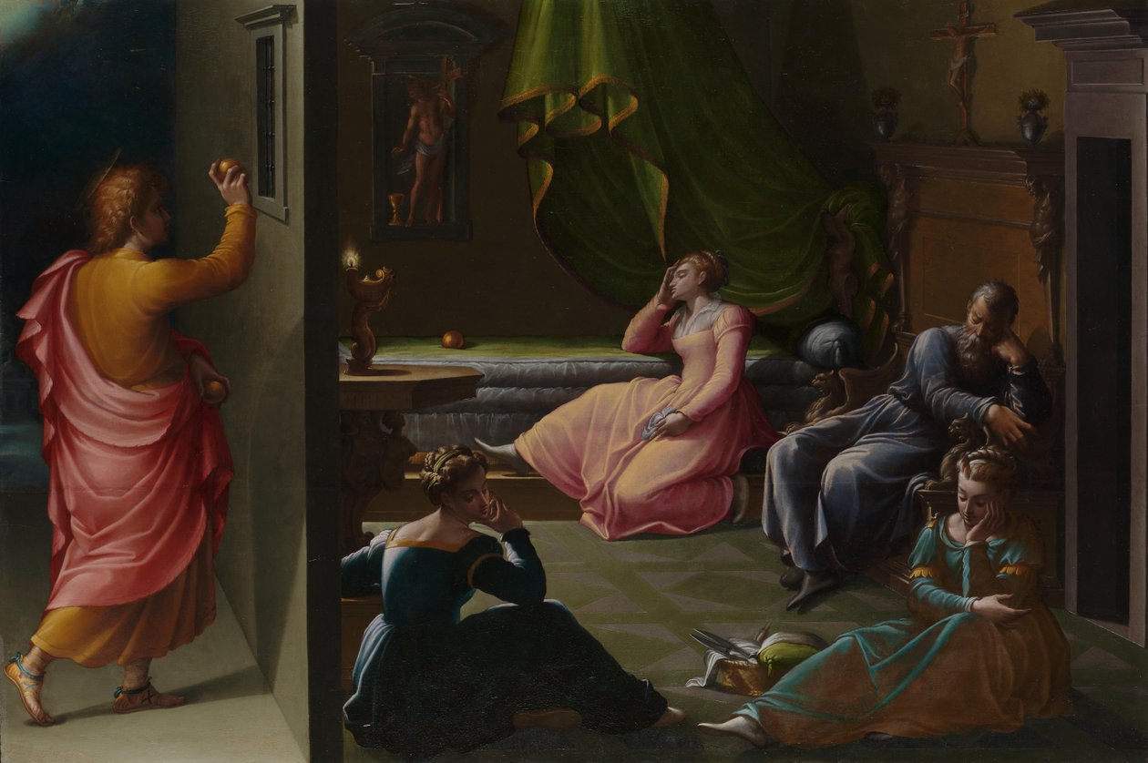 The Charity of St Nicholas of Bari, ca 1555 af Girolamo Macchietti