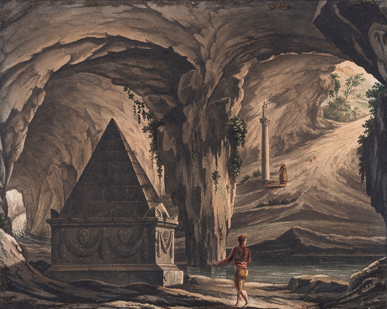 Scenedesign til operaen Roméo et Juliette af Ch. Gounod. af Girolamo Magnani