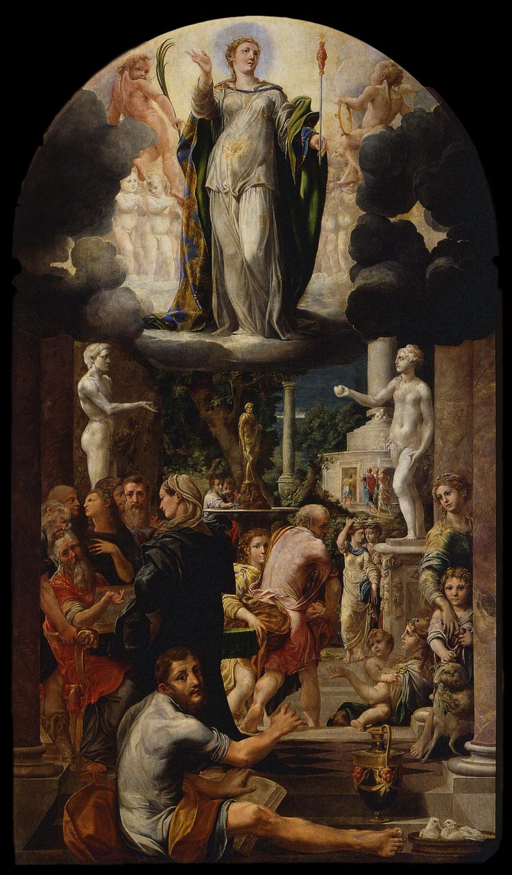 Jomfruens ubesmittede undfangelse, 1539 af Girolamo Mazzola Bedoli