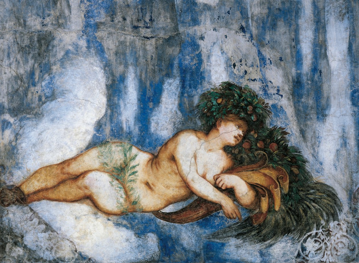 Allegory of Summer, Detalje af fresker af Girolamo Romanino (ca 1484-efter 1559), bestilt af Bernardo Clesio af Girolamo Romanino