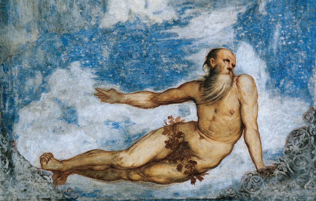 Allegory of Winter, Detalje af fresker af Girolamo Romanino (ca 1484-efter 1559), bestilt af Bernardo Clesio af Girolamo Romanino