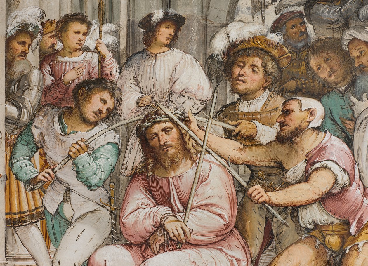 Centralskib, fjerde sydspan, kroning af torne, Girolamo Romanino af Girolamo Romanino