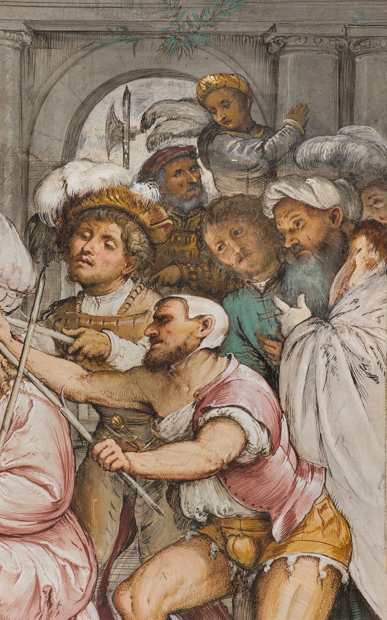 Centralskib, fjerde sydspan, kroning af torne, Girolamo Romanino af Girolamo Romanino