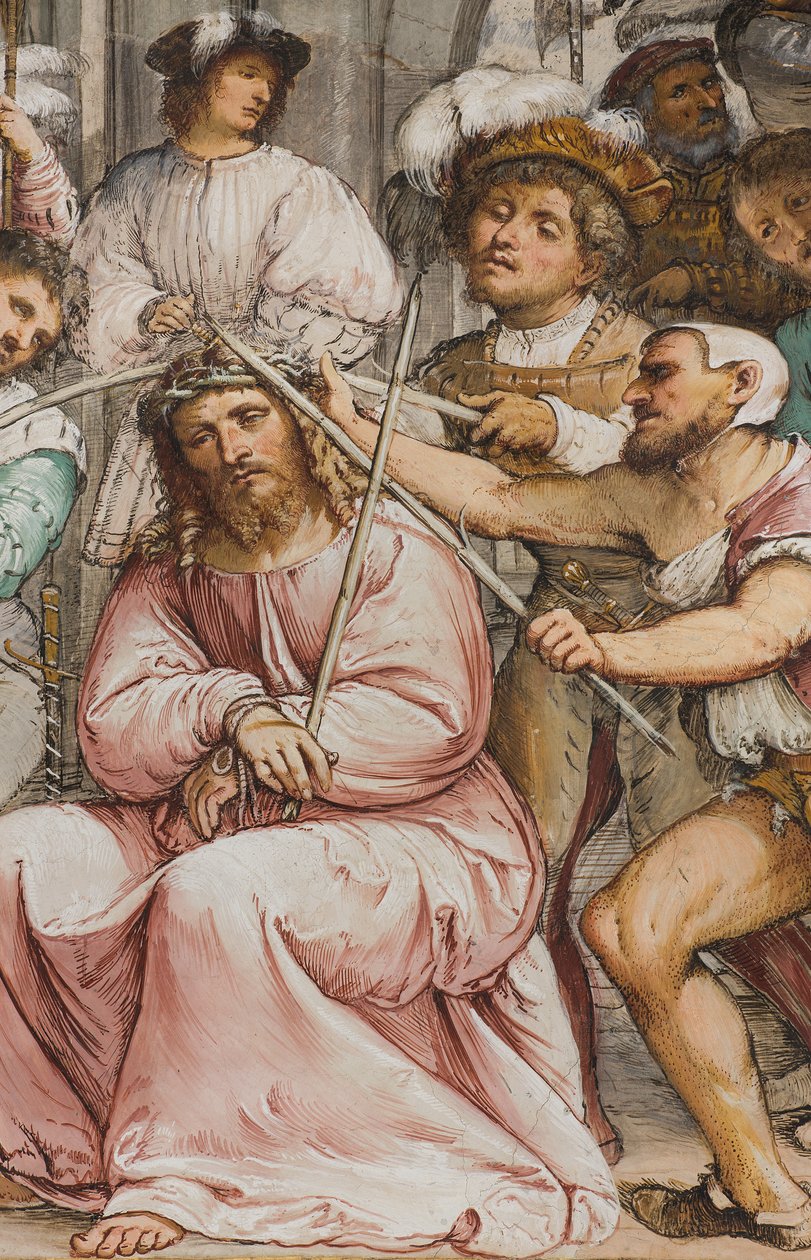 Centralskib, fjerde sydspan, kroning af torne, Girolamo Romanino af Girolamo Romanino