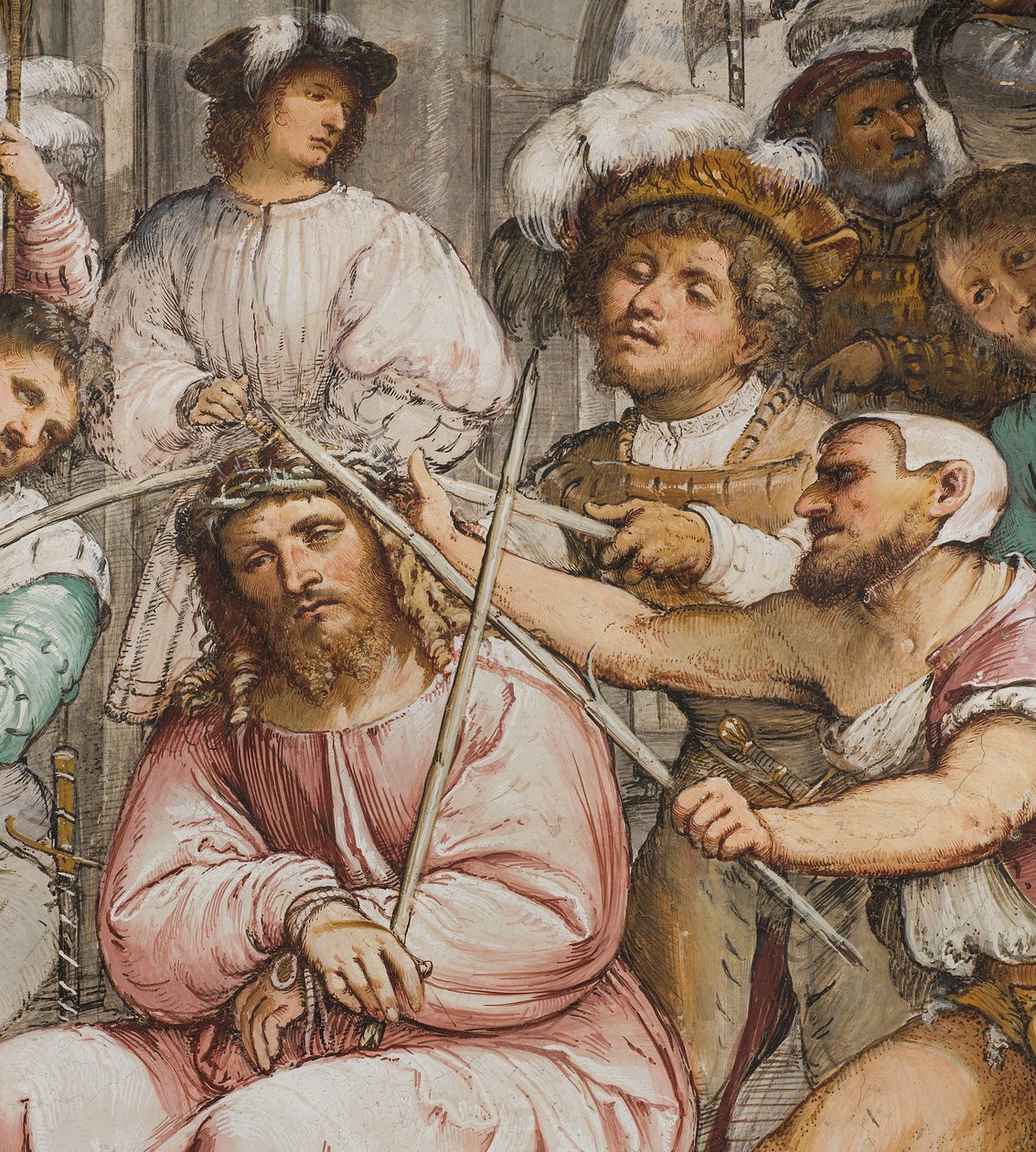 Centralskib, fjerde sydspan, kroning af torne, Girolamo Romanino af Girolamo Romanino