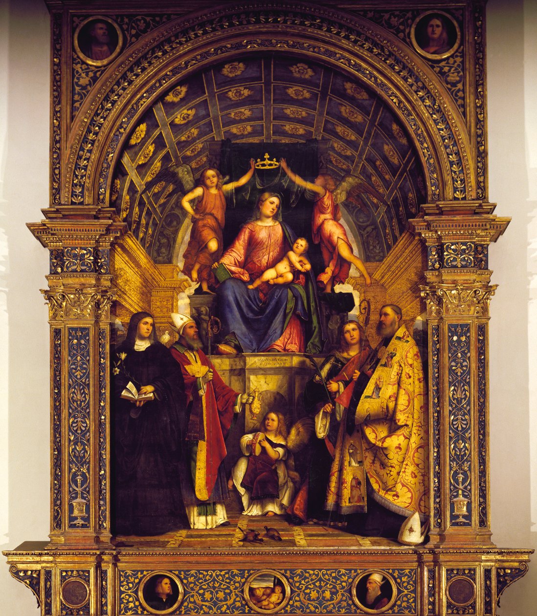 Madonna og Saints af Girolamo Romanino