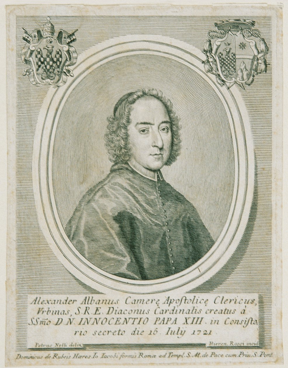 Kardinal Alessandro Albani af Girolamo Rossi