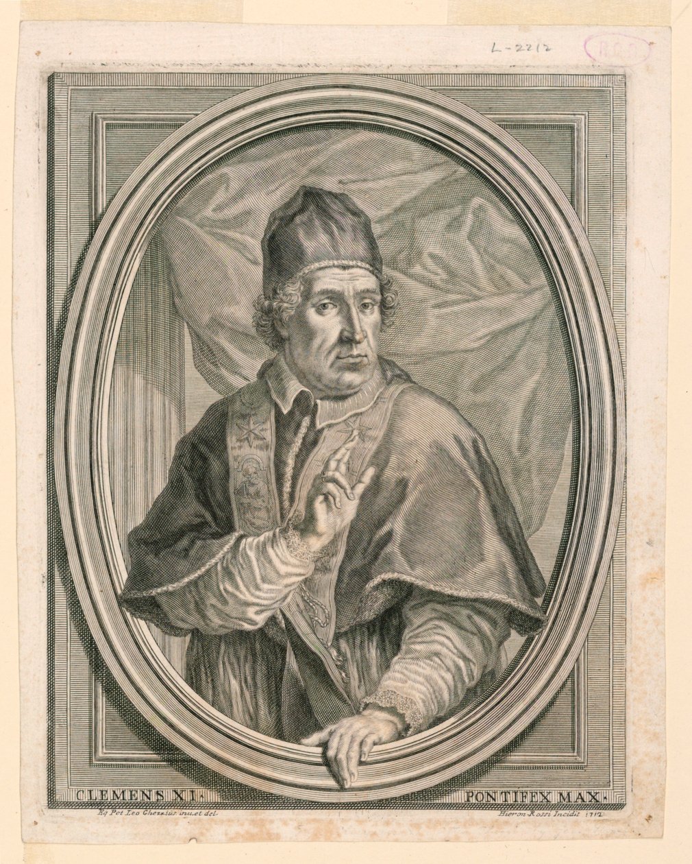 Portræt af pave Clemens XI af Girolamo Rossi