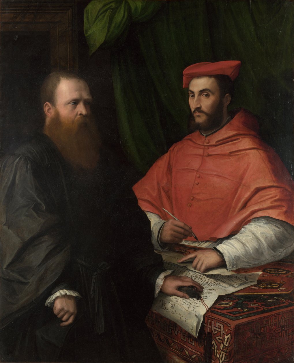 Kardinal Ippolito de Medici og Monsignor Mario Bracci, efter 1532 af Girolamo da Carpi