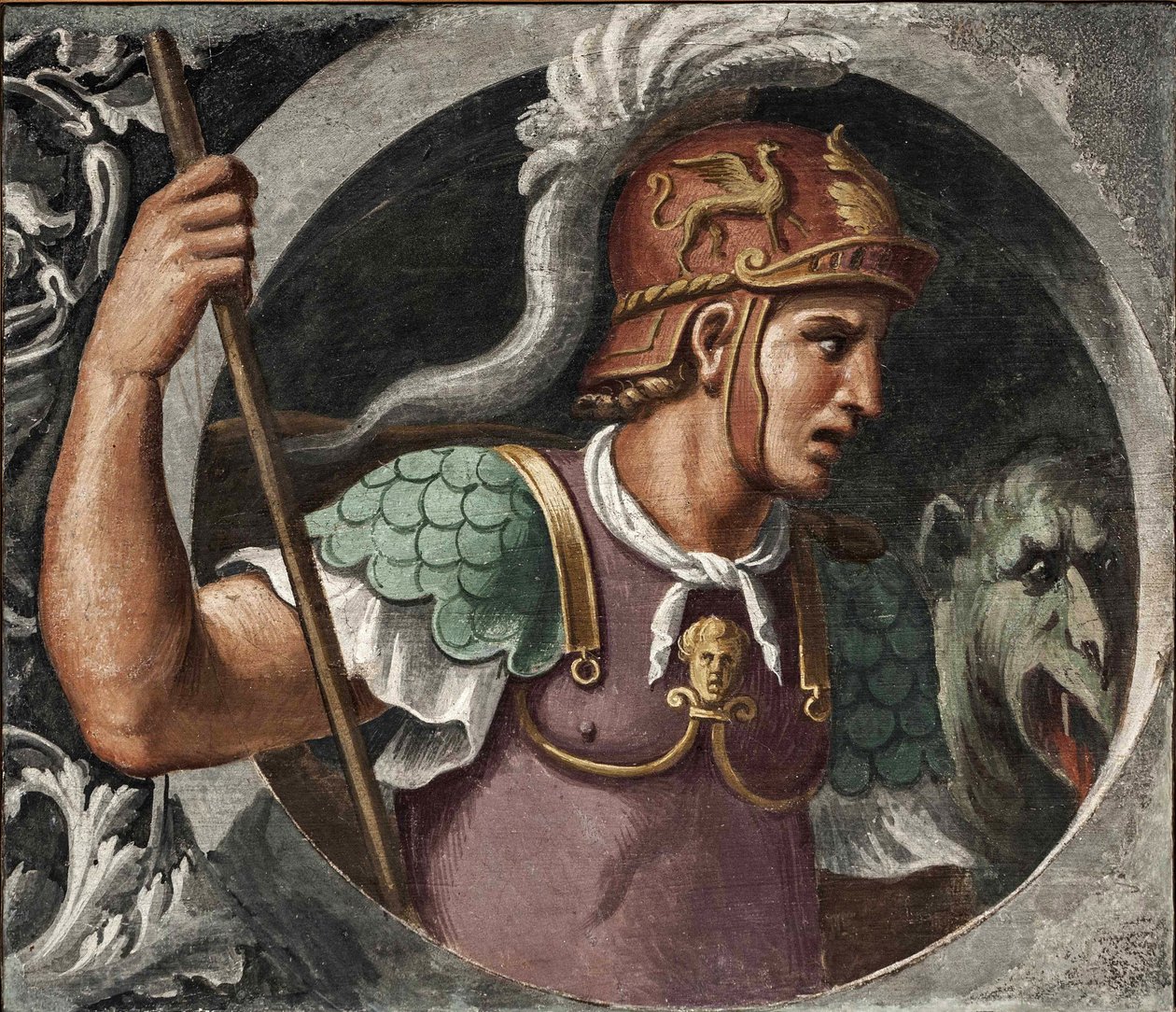 Sankt George par Girolamo da Carpi (1501-1556). Fresco, størrelse: 78x91,, National Picture Gallery, Ferrara af Girolamo da Carpi