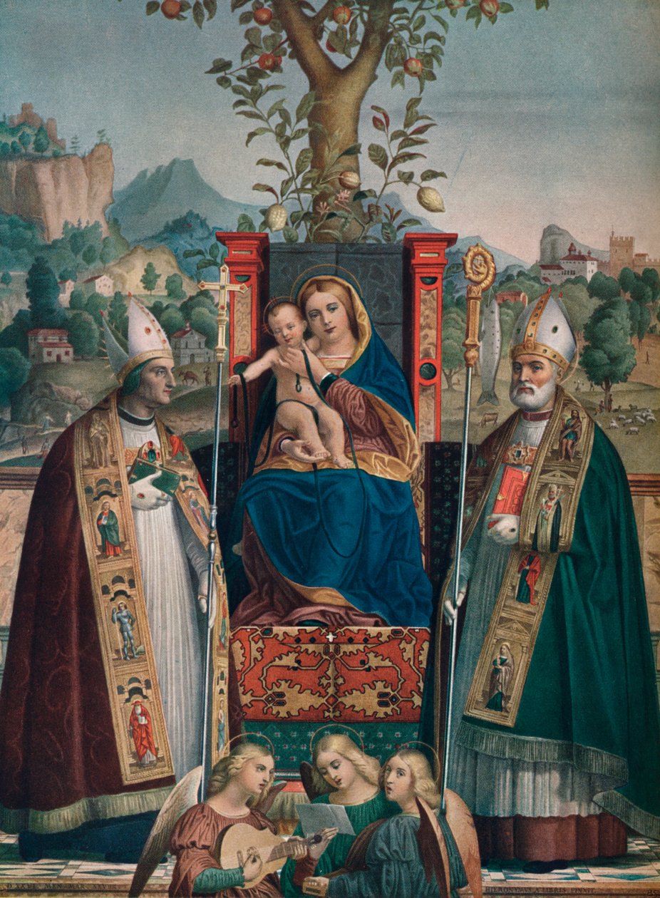 Jomfru og barn med Sankt Lorenzo Giustiniani og Zeno, 1874, 1903. af Girolamo dai Libri