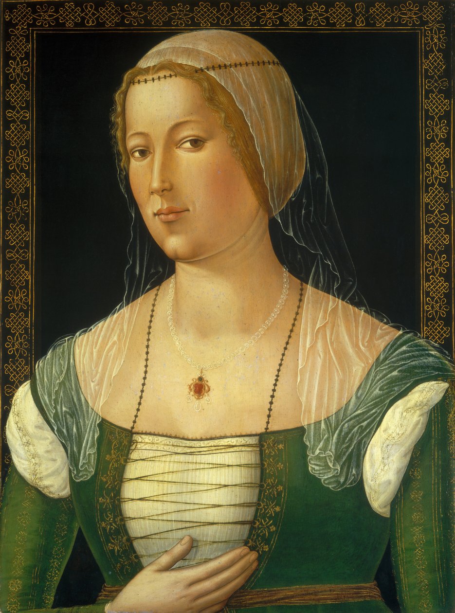 Portræt af en ung kvinde af Girolamo di Benvenuto