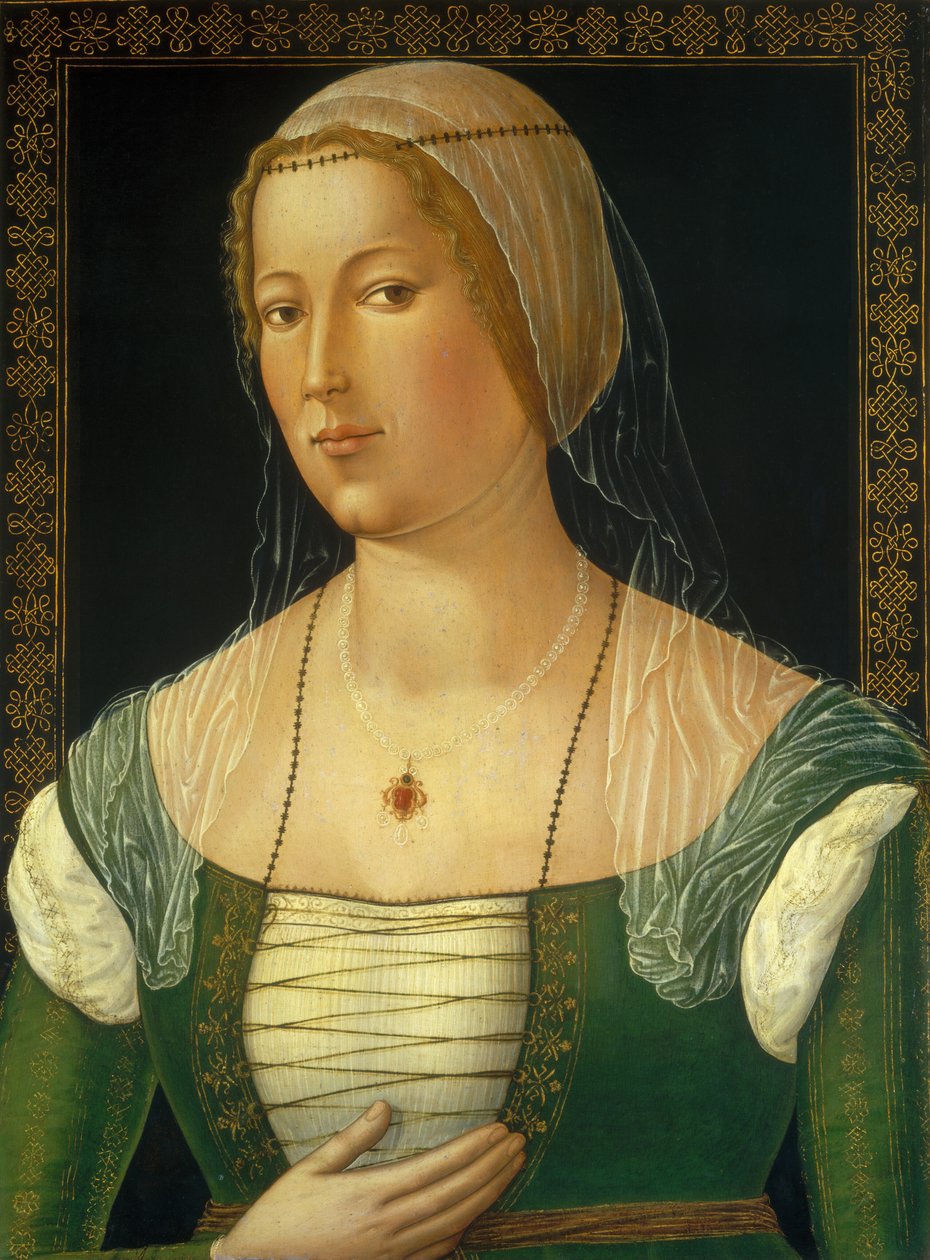 Portræt af en ung kvinde, ca. 1508. af Girolamo di Benvenuto