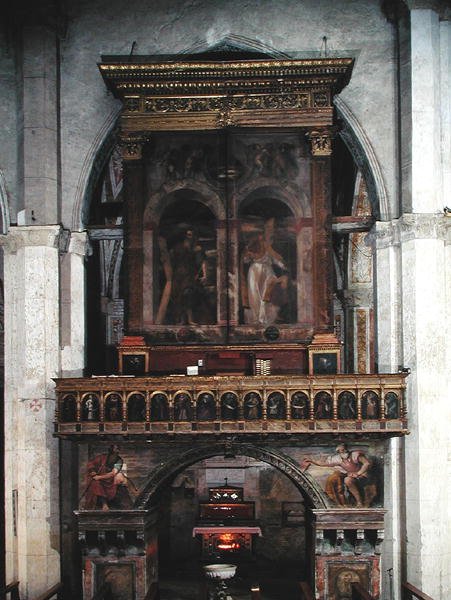 St. Andreas orgel, 1525 (olie og bladguld på træ) af Girolamo di Romana