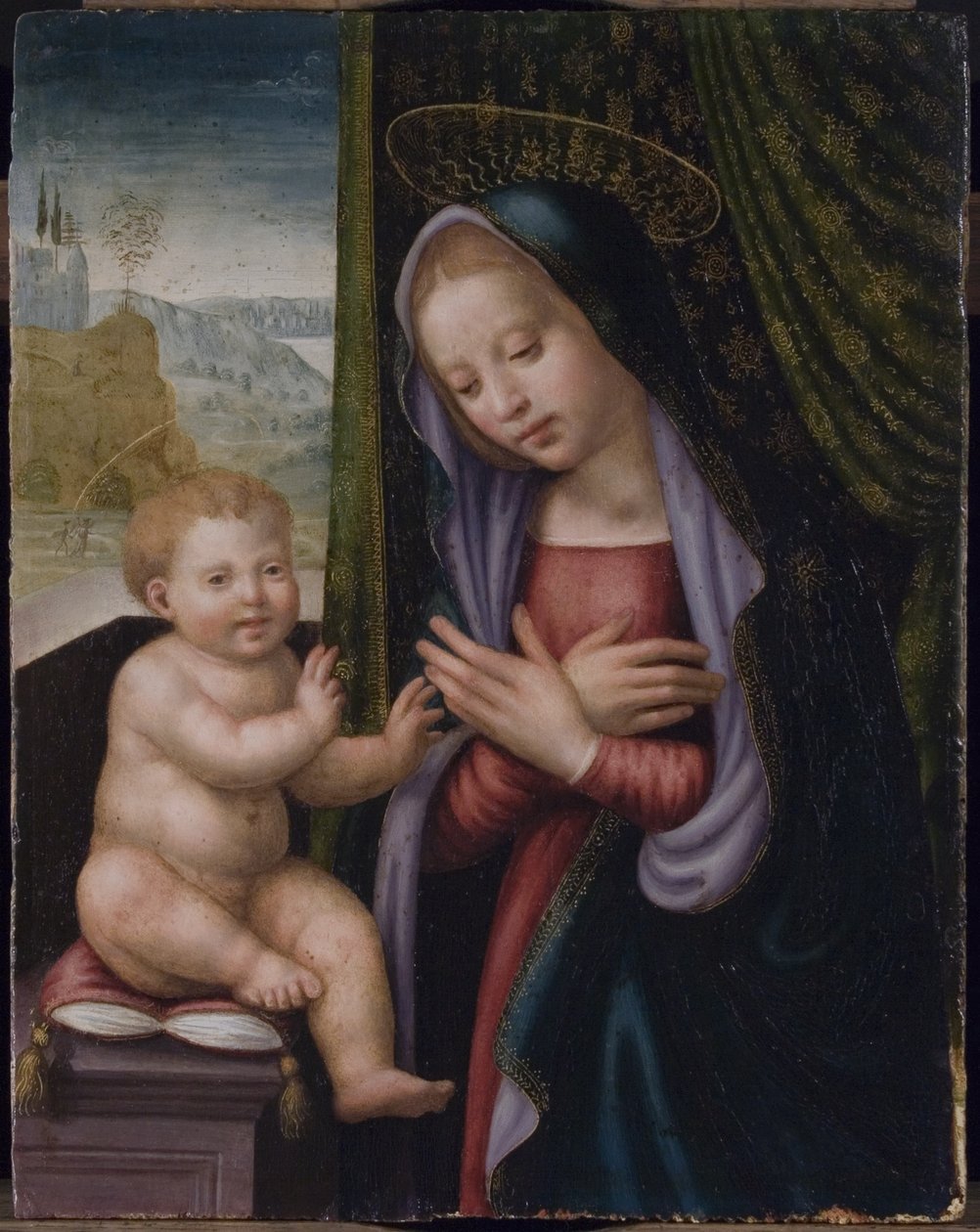 Madonna og barn af Giuliano Bugiardini