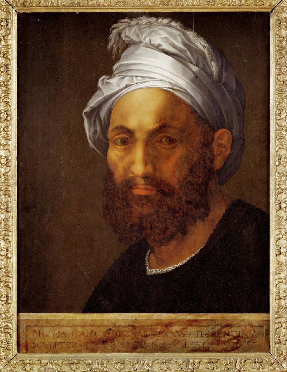 Portræt af Michelangelo ... af Giuliano Bugiardini