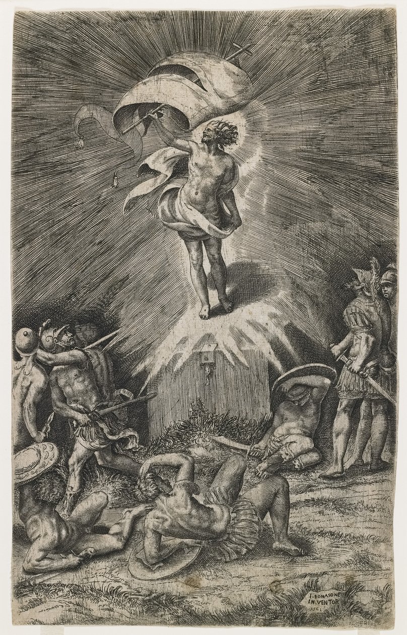Opstandelsen, 1561 af Giulio Bonasone
