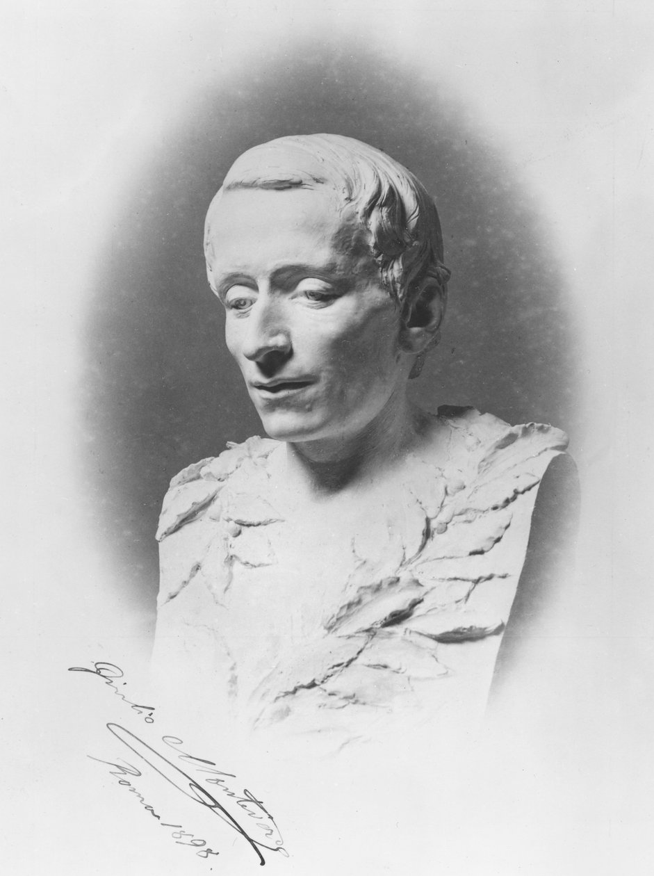 Buste af Giacomo Leopardi, 1895 (marmor) af Giulio Monteverde