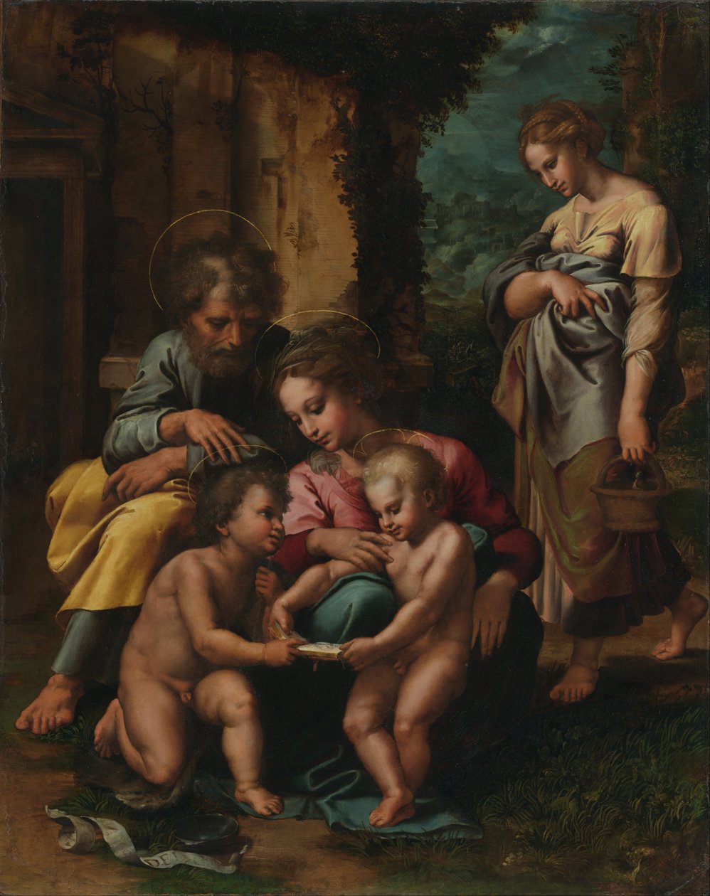Den hellige familie af Giulio Romano
