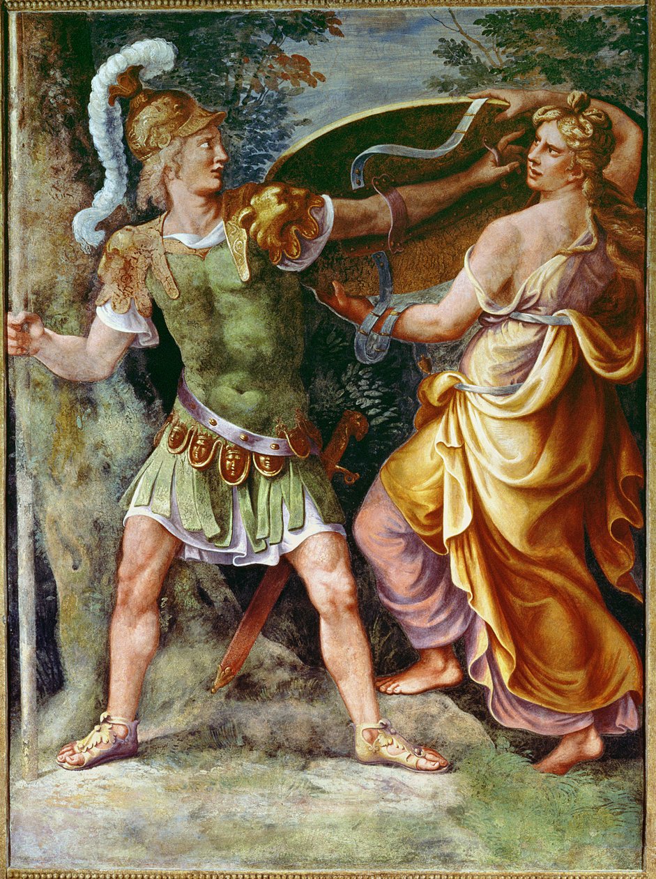 Thetis giver Achilles sine arme af Giulio Romano