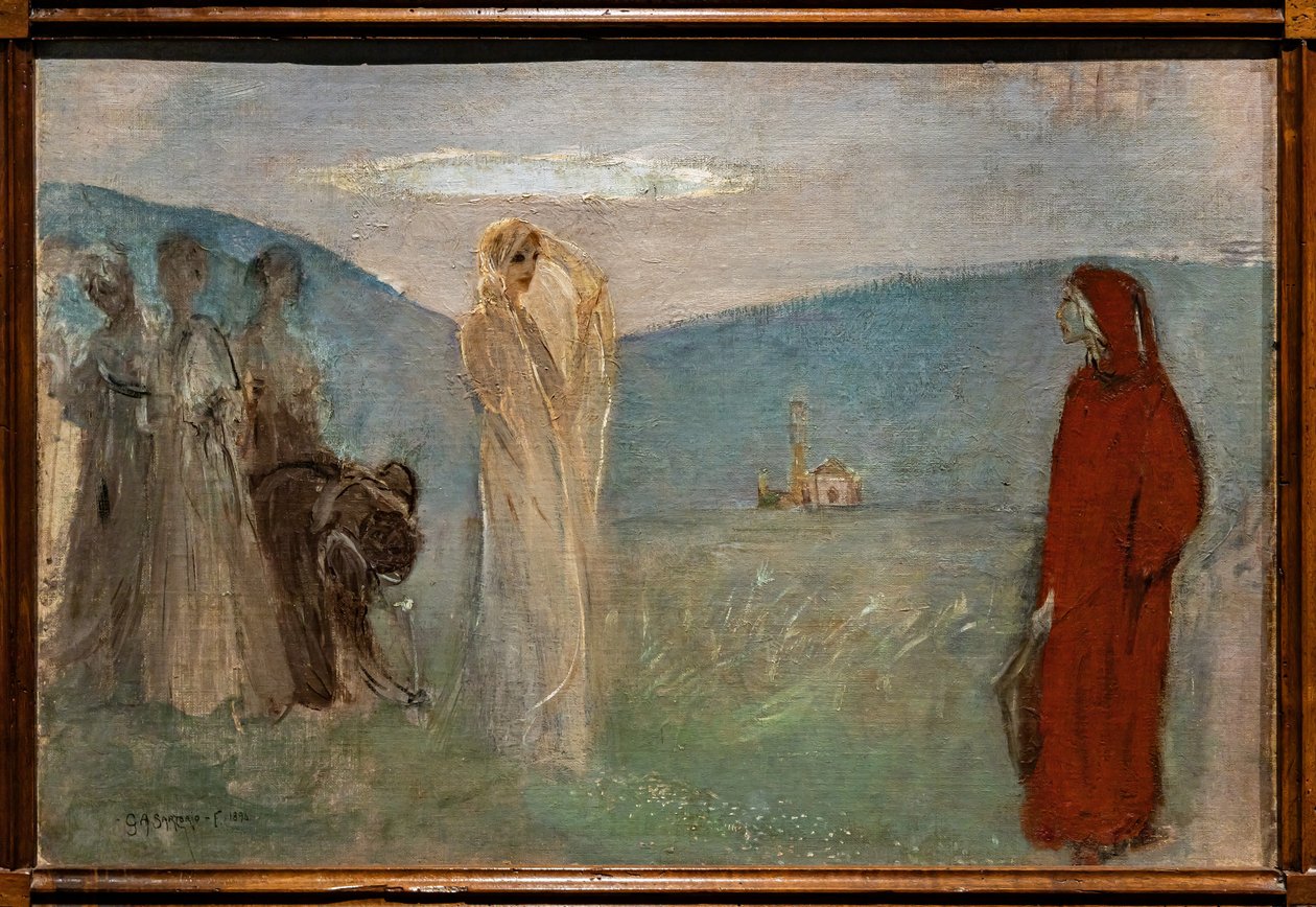 Dante og Beatrice af Giulio Aristide Sartorio