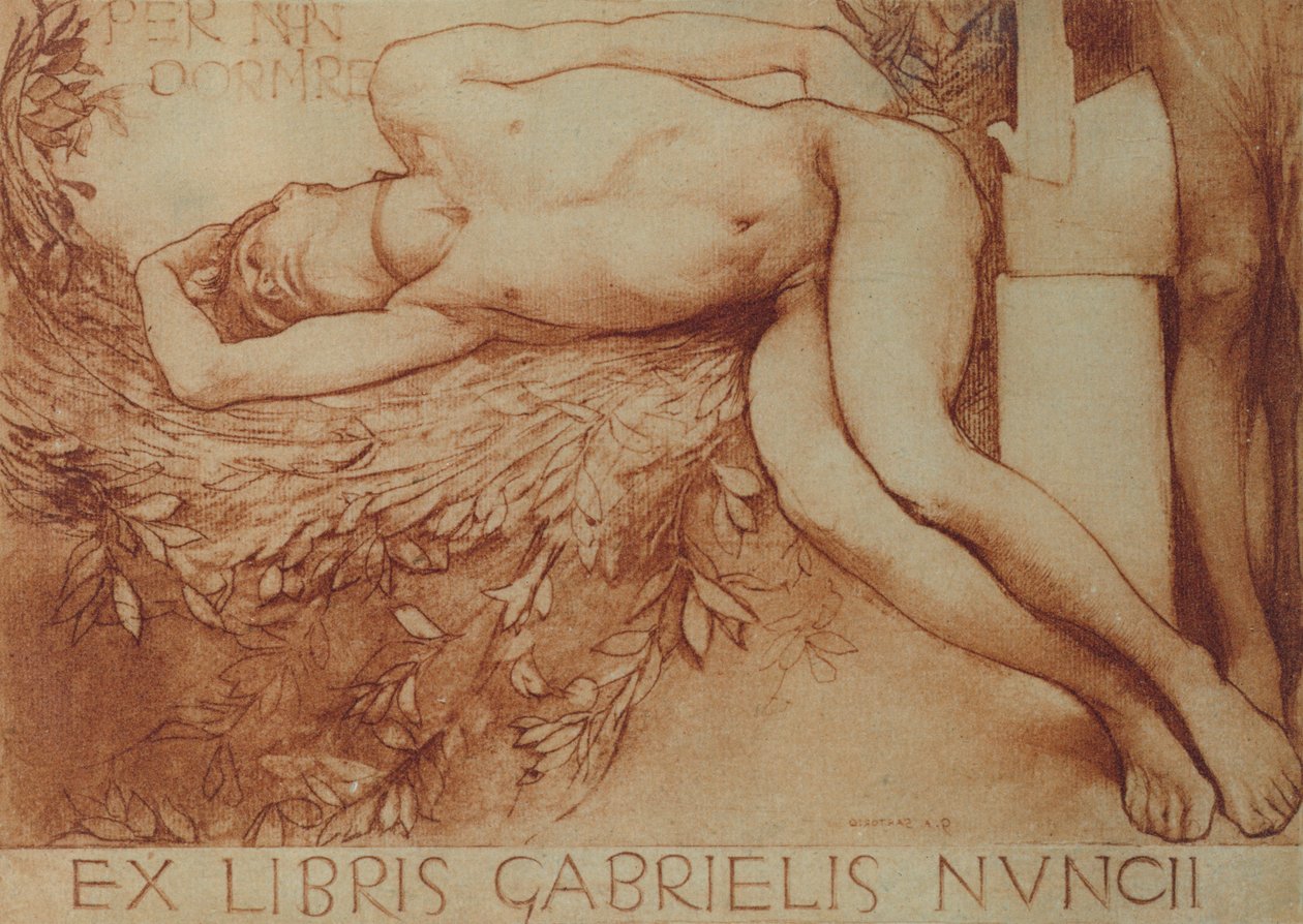 Ex Libris-kort til Gabriele d