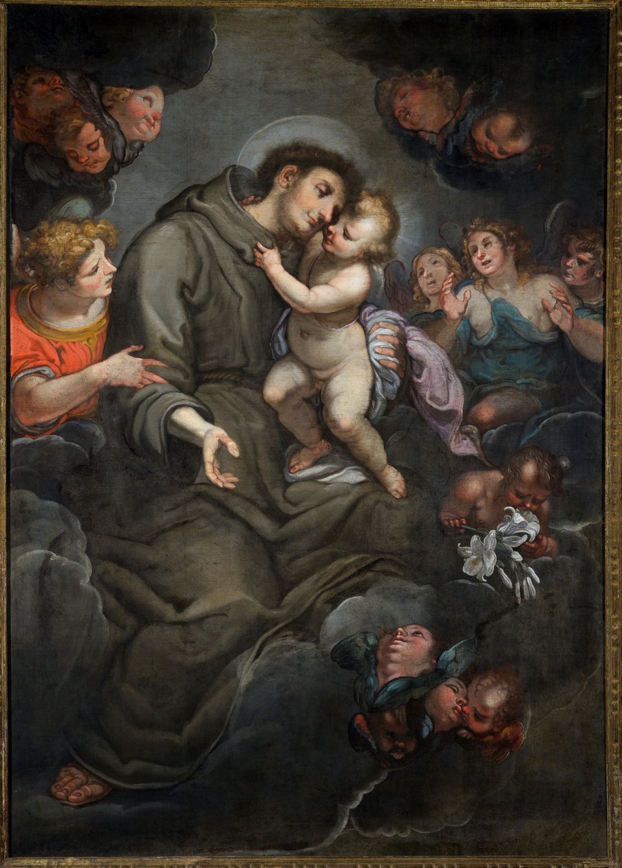 Sankt Antonius af Padova med Jesusbarnet af Giulio Benso