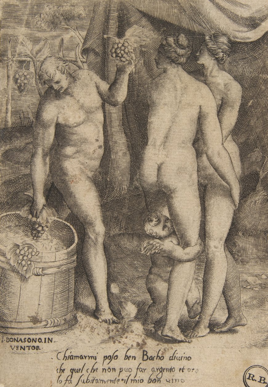 Bacchus giver druer til kvinder, fra 