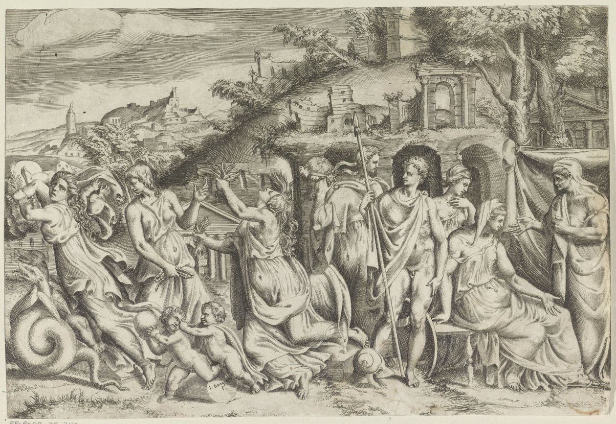 Jason i Medea af Giulio Bonasone