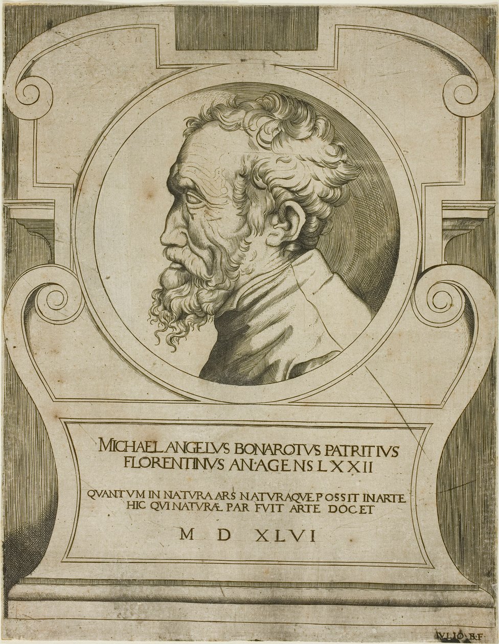 Michelangelo af Giulio Bonasone