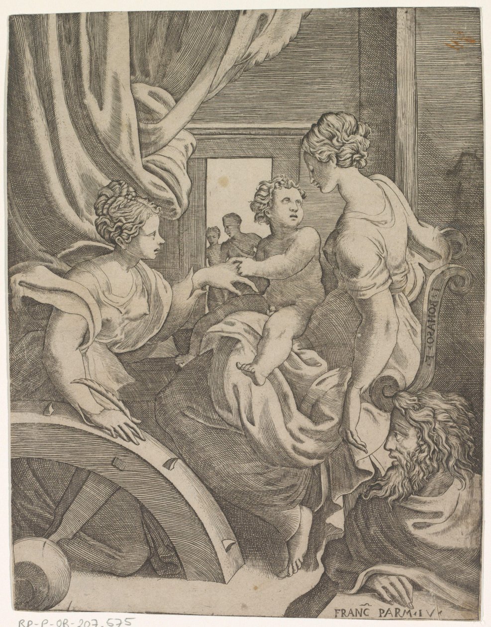 Saint Catherines mystiske ægteskab af Giulio Bonasone