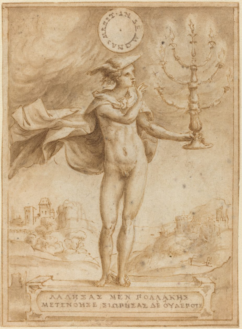 Studie for Harpocrates (Silence God Cole) af Giulio Bonasone