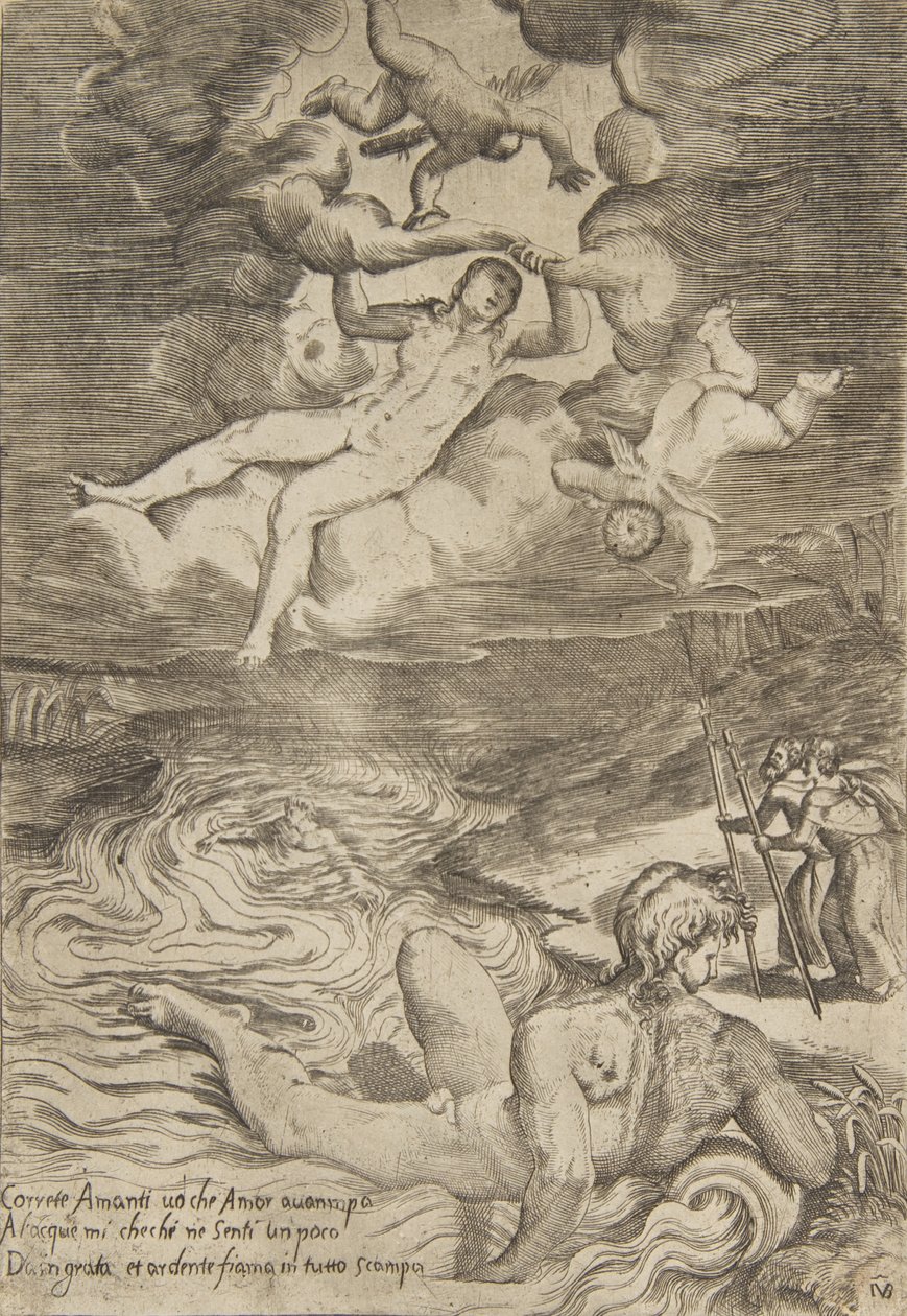 Venus tumler med putti i skyerne, fra 