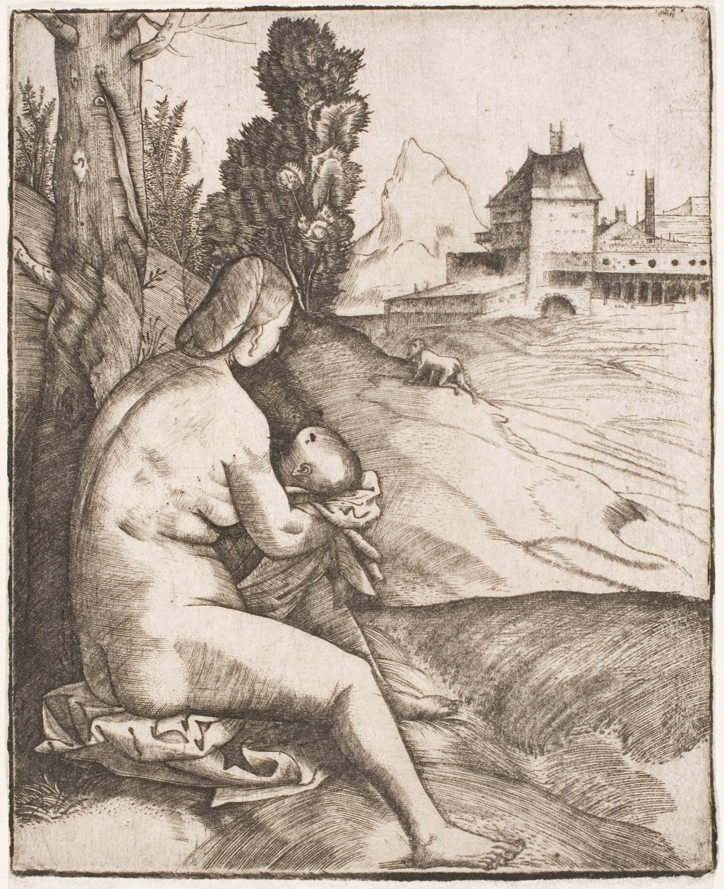 Saint John Chrysostoms bøde af Giulio Campagnola