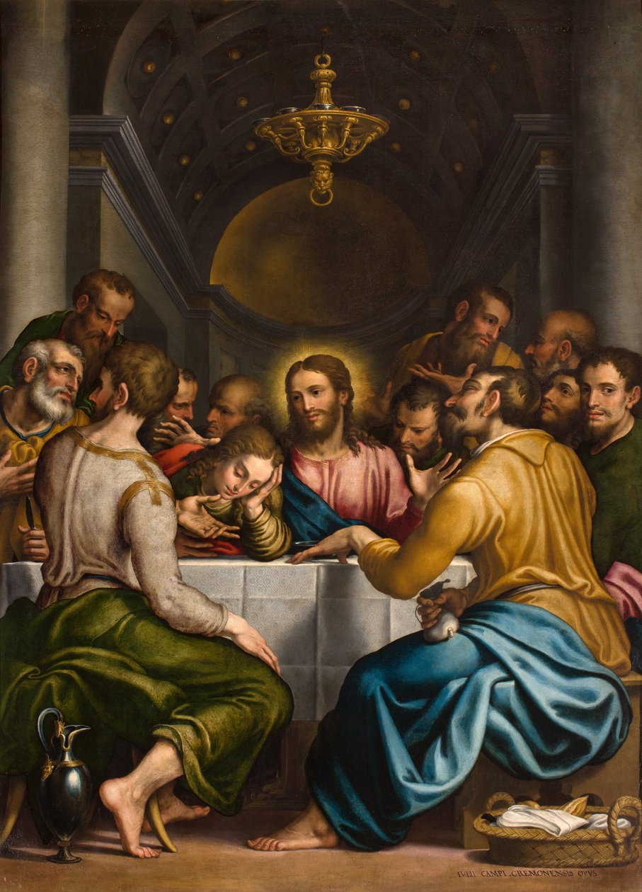 SS-sakramentets kapel, anden spænds nordside, Giulio Campi, sidste nadver 1569 af Giulio Campi