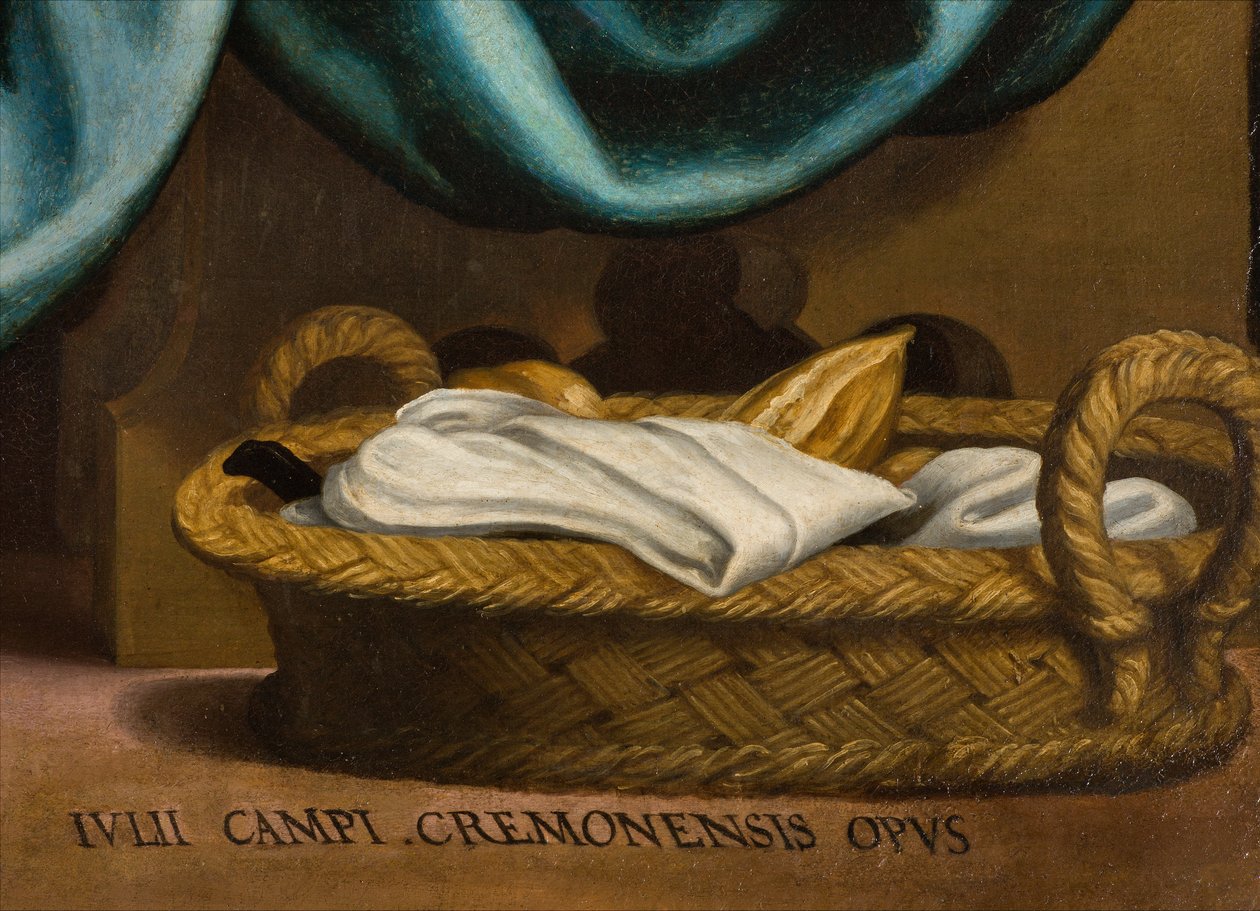 Kapel af SS sakramentet, anden spænds nordside, Giulio Campi, sidste nadver, detalje 1569 af Giulio Campi