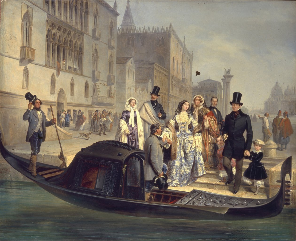 Tolstoy-familien i Venedig, 1855 af Giulio Carlini